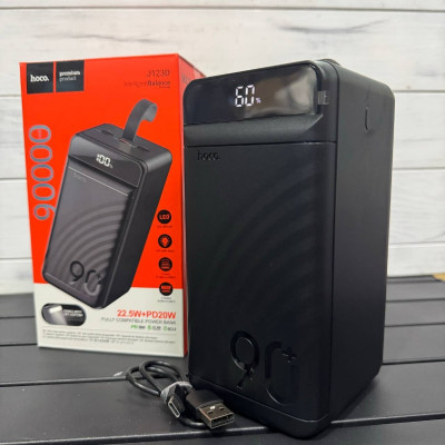 Power Bank Hoco J123D 90000 mAh 22.5W+PD20W для устройств с фонарем LED дисплей