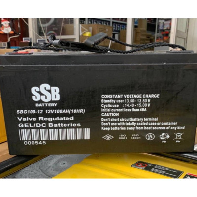 НЕТУ Аккумулятор гелевый SBG100-12V 100 AH для ДБЖ и инверторов