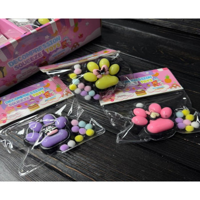 Лапка Сквиш 7см черная светящаяся 16Pcs