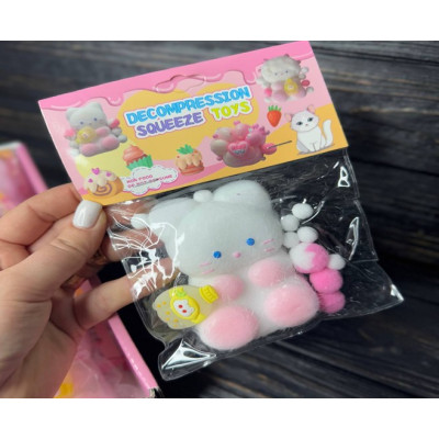 Сквиш Лапка Котик белая 16Pcs