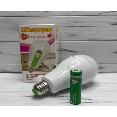 Лампа LED аккумуляторная 15W 1 аккумулятор FA-3915