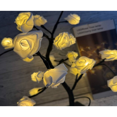 Лампа Led настольная Дерево белая Роза USB