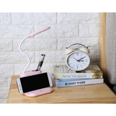 Умная настольная светодиодная лампа 3в1 со встроенным аккумулятором и PowerBank белая
