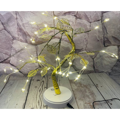 Настольный cветильник DIY Auelife 36 Led дерево гирлянда  Теплый белый 50cm N2