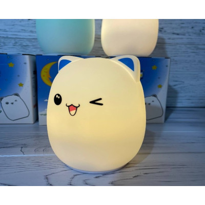 Нету светильник ночник лампа котик Light Cat Silicone Lamp