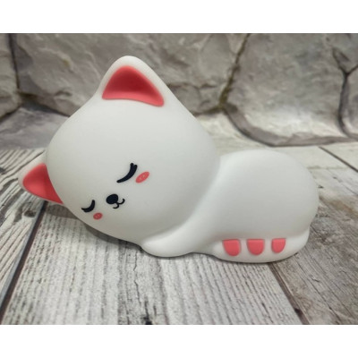 НЕТУ Силиконовый ночник спящий Котик 16*11*7 cm