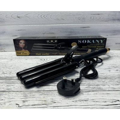 Плойка Sokany 3 волны SK-670