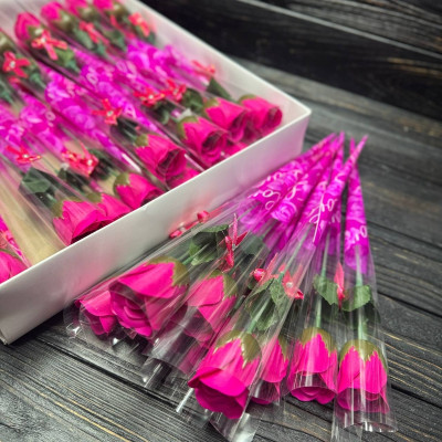 Букет из мыла 22-29 35 PCS 33см розовая