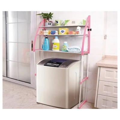 Полка-стеллаж напольный над стиральной машиной SweetHome розовая