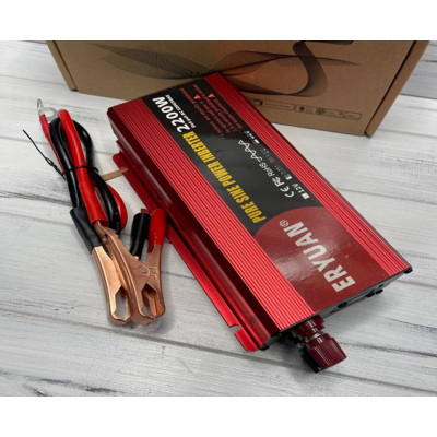 Преобразователь напряжения 2200W с Чистой синусоидой ERYUAN 12V-220V