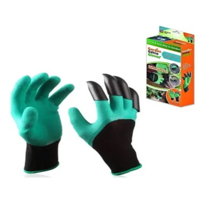 Садовые перчатки с когтями для сада огорода и дачи Garden Genie Gloves 