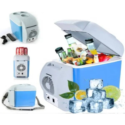 Мини-холодильник автомобильный на 7,5л Portable Electronic Голубой 12V