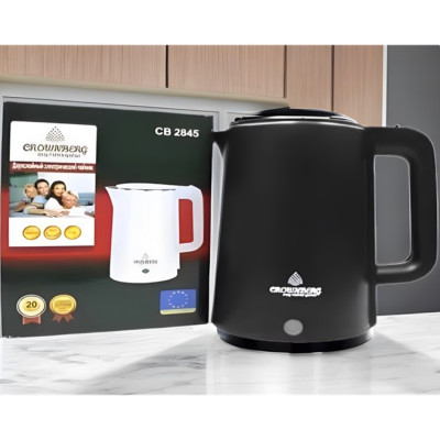 Электрочайник Crownberg CB-2845 дисковый,1.8л,чёрный 