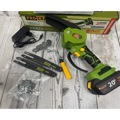 НЕТУ Аккумуляторная цепная PRO CRAFT PKA22 пила с  батареей 20V шина 18 см