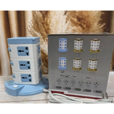 Розетка 2 метра евростандарт 3 USB  2500W A03U