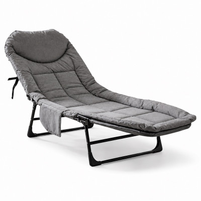 Раскладушка мягкая серая Раскладушка мягкая серая