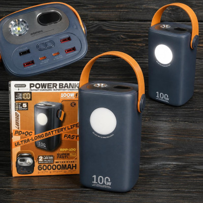 Power Bank REMAX RPP-100 60000mAh¶100W+22.5W PD+QC