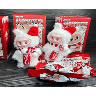 Лабубу игрушка брелок 18см Cola белая пластик