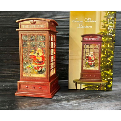 Новогодний музыкальный светильник от батареек и  USB 24*9cm 10103