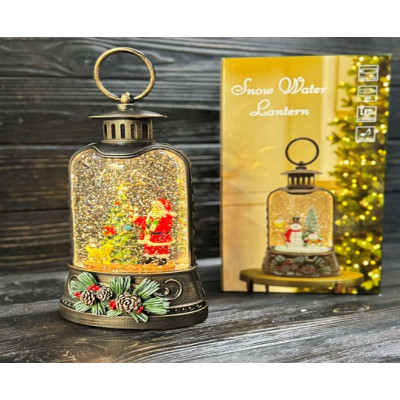 Новогодний музыкальный светильник от батареек и  USB 20*10cm 10105