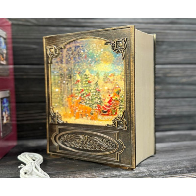 Новогодний музыкальный светильник от батареек и  USB 19*7cm 10090