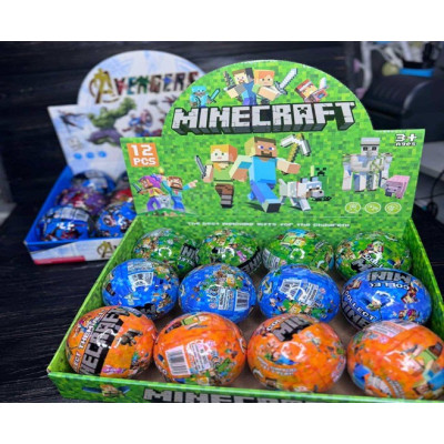 Шар сюрприз Minecraft 12шт в упаковке 7cm