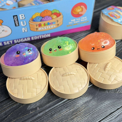  Игрушка-антистресс Squish Пельмешки (Dumplings) Big 0570— 8.5 см с блестками 